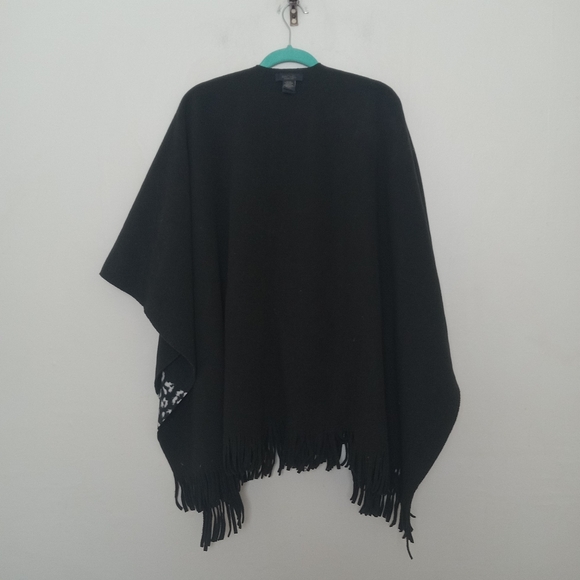 RACHEL Rachel Roy Black White Leopard Print Wrap One Size Fits Most - Picture 9 of 11